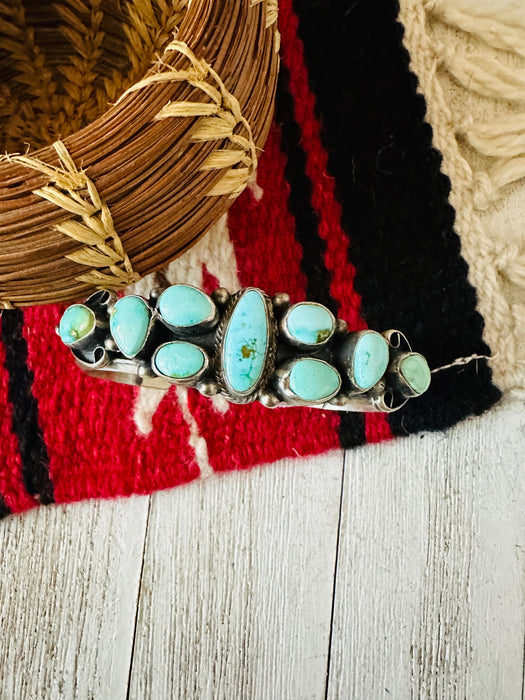 Navajo Sonoran Mountain Turquoise & Sterling Silver Cuff Bracelet