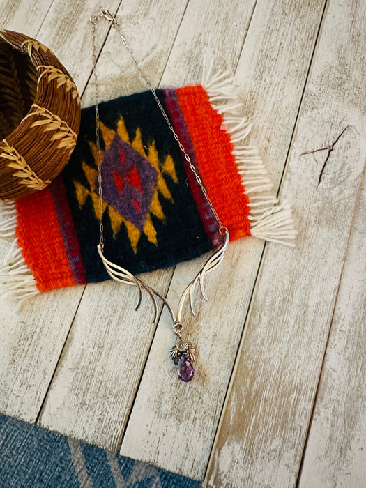 Navajo Sterling Silver & Amethyst Necklace