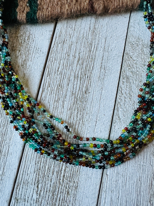 Navajo Handmade Multicolor Beaded Necklace