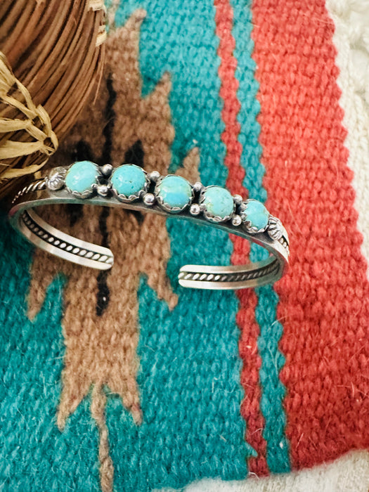 Navajo Turquoise & Sterling Silver Cuff Bracelet