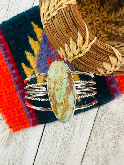 Navajo Royston Turquoise & Sterling Silver Cuff Bracelet