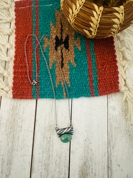 Navajo Sterling Silver & Royston Turquoise Necklace