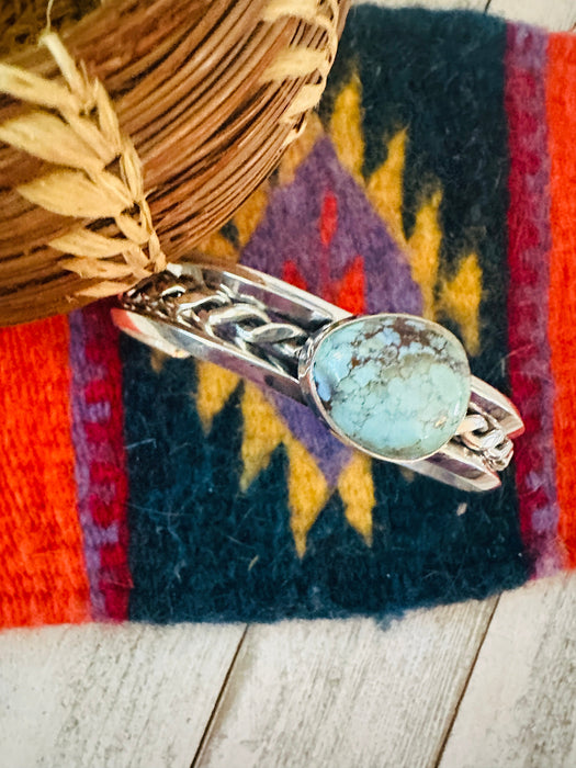 Navajo Sterling Silver & Turquoise Cuff Bracelet