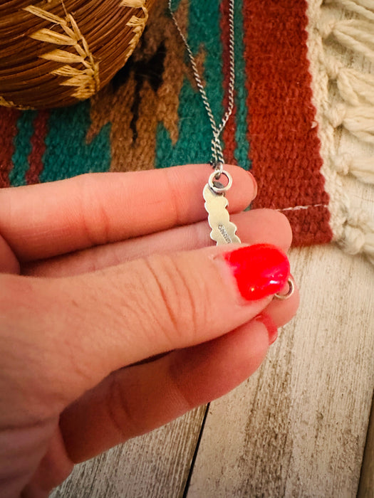 Navajo Queen Pink Conch & Sterling Silver Necklace