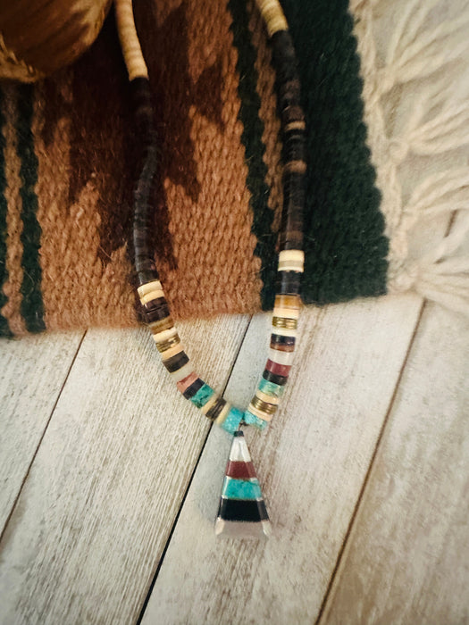 Old Pawn Santo Domingo Multi Stone Beaded Necklace