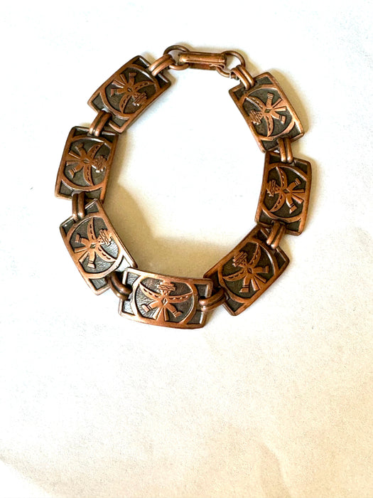 Vintage Handmade Copper Link Bracelet