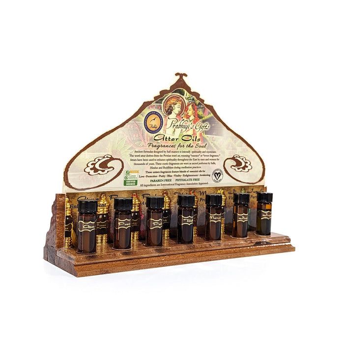 Wholesale Opening Bundle - Attar Oil - Complete Line in 3 ml and 6 ml - 28 Bottles - with Testers Set on a Rack