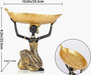 African Resin Figurine Statue Leaf Storage Tray 