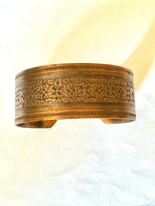 Vintage Handmade Copper Cuff Bracelet