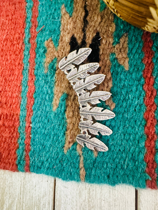 Navajo Sterling Silver Feather Cuff Earring