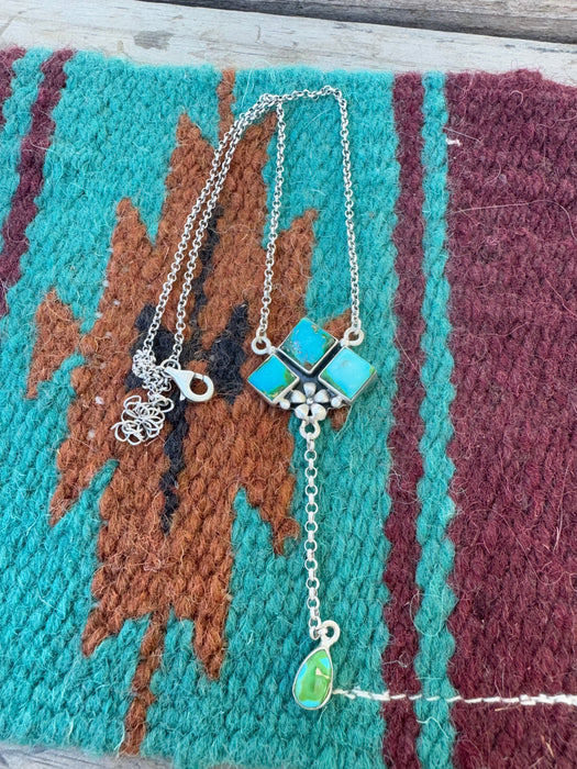 Handmade Sterling Silver Sonoran Mountain Turquoise Necklace