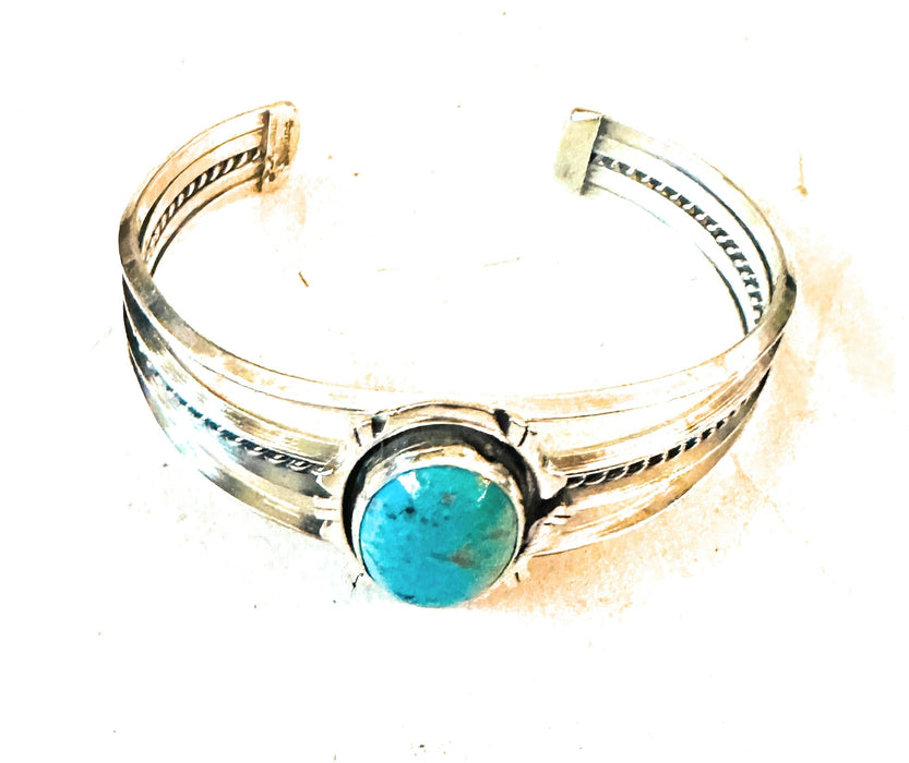 Navajo Sterling Silver & Turquoise Cuff Bracelet