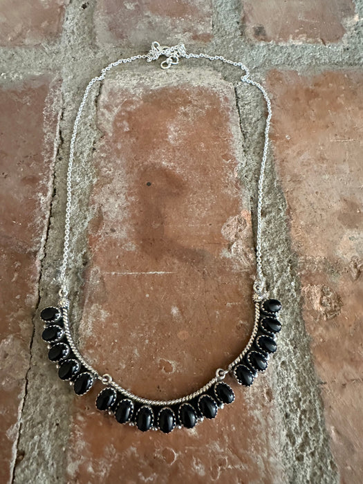 Sunset Canyon Handmade Onyx & Sterling Silver Necklace