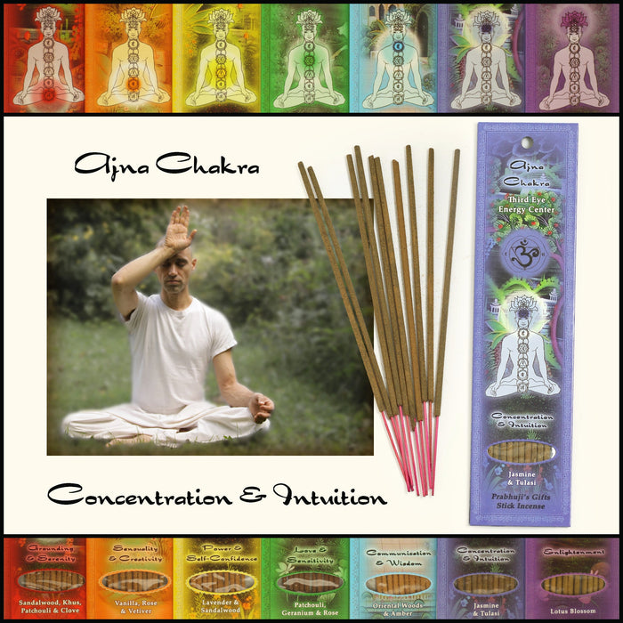 Incense Sticks Third Eye Chakra Ajna - Concentration and Intuition