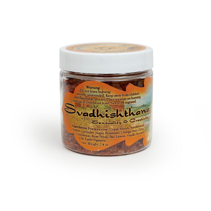 Resin Incense Sacral Chakra Svadhishtana - Sensuality and Creativity - 2.4oz jar