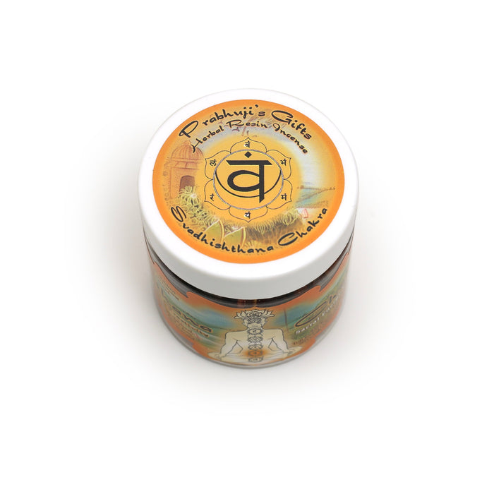 Resin Incense Sacral Chakra Svadhishtana - Sensuality and Creativity - 2.4oz jar