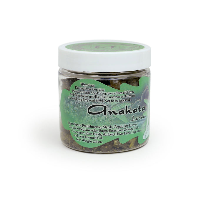 Resin Incense Heart Chakra Anahata - Love and Sensitivity - 2.4oz jar