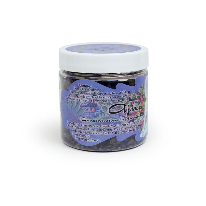 Resin Incense Third Eye Chakra Ajna - Concentration and Intuition - 2.4oz jar