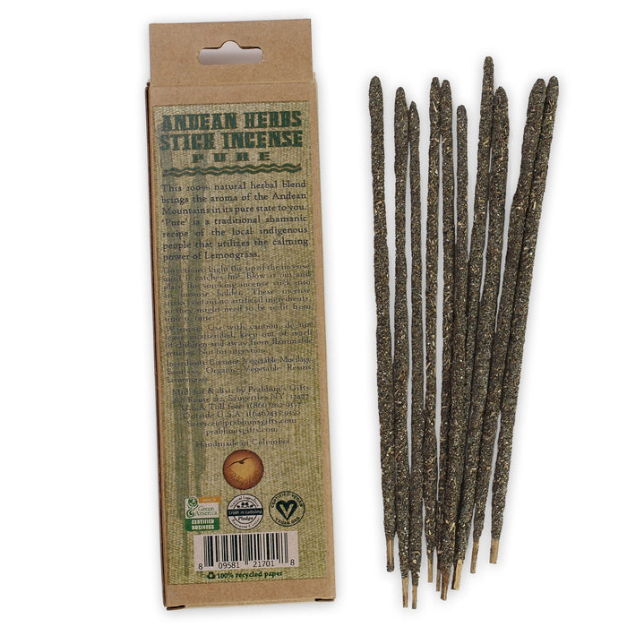 Smudging Incense - Pure - Andean Herbs Incense Sticks - Peace & Confidence