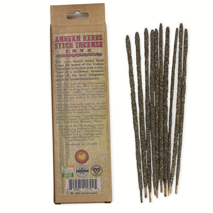 Smudging Incense - Love - Andean Herbs Incense Sticks - Love & Passion