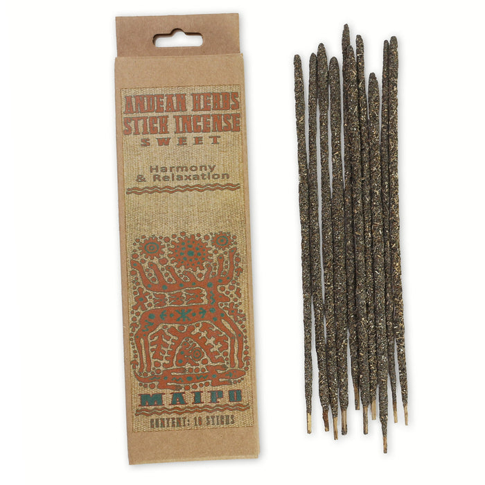 Smudging Incense - Sweet - Andean Herbs Incense Sticks - Harmony & Relaxation