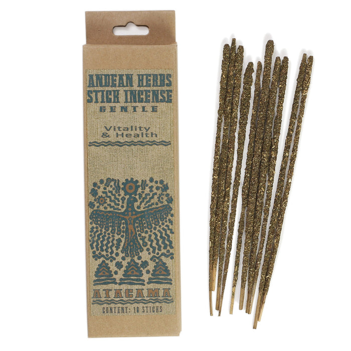 Smudging Incense - Gentle - Andean Herbs Incense Sticks - Vitality & Health