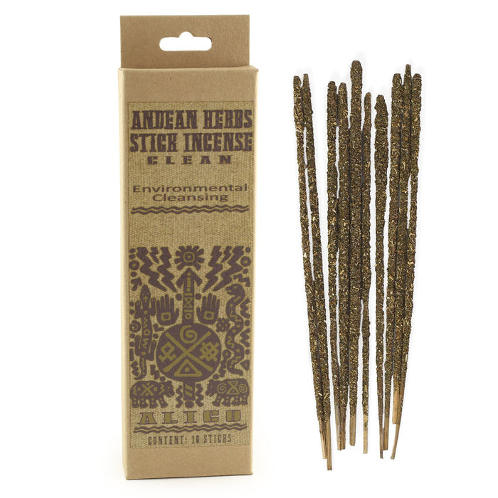 Smudging Incense - Clean - Andean Herbs Incense Sticks - Environmental Cleansing