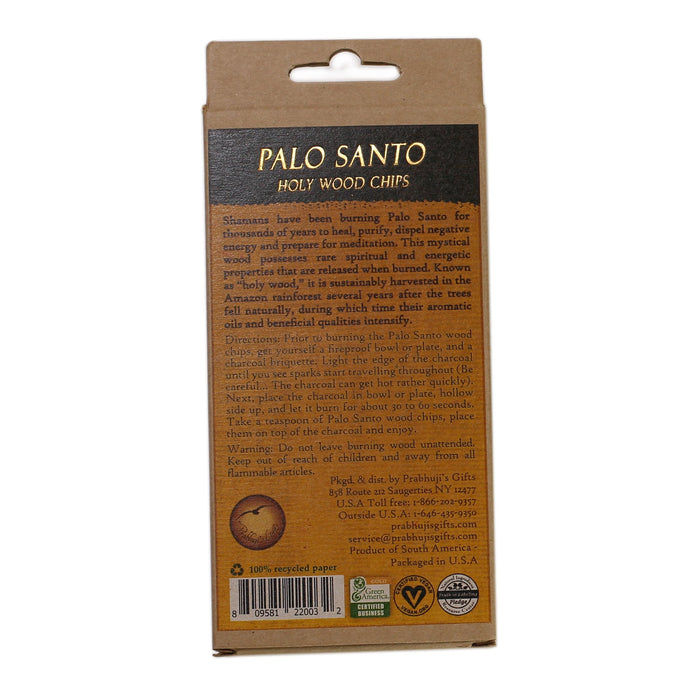 Palo Santo Raw Incense Wood - Chips - 1.2 oz (34 g)