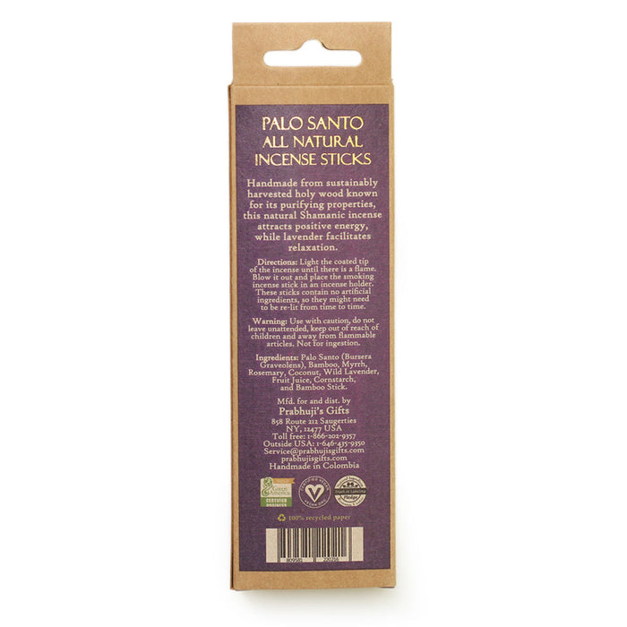 Palo Santo and Wild Herbs Incense Sticks - Relaxation & Meditation -  6 Incense Sticks