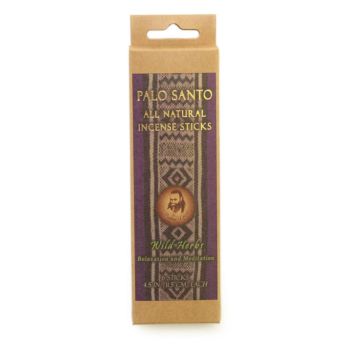 Palo Santo and Wild Herbs Incense Sticks - Relaxation & Meditation -  6 Incense Sticks