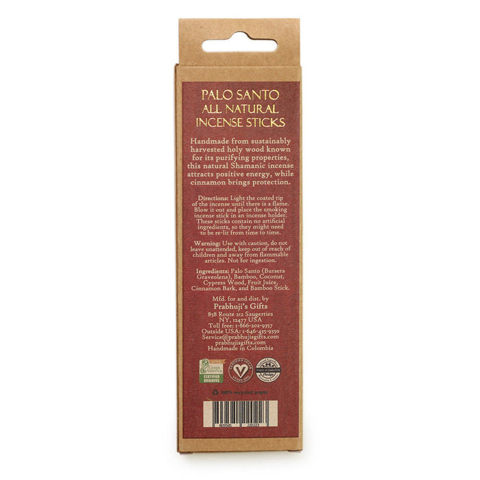 Palo Santo and Cinnamon Incense Sticks - Protection & Prosperity -  6 Incense Sticks