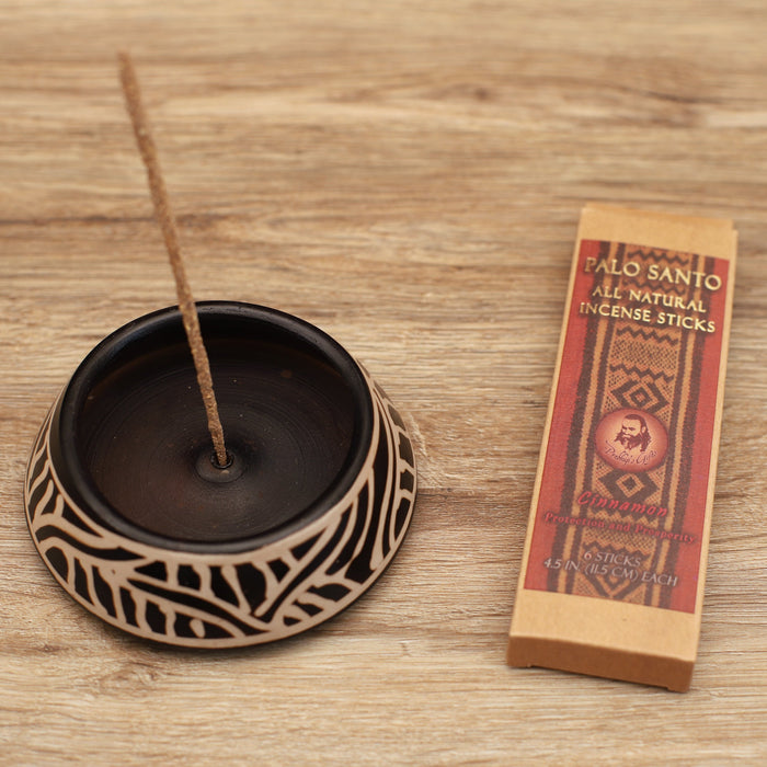 Palo Santo and Cinnamon Incense Sticks - Protection & Prosperity -  6 Incense Sticks