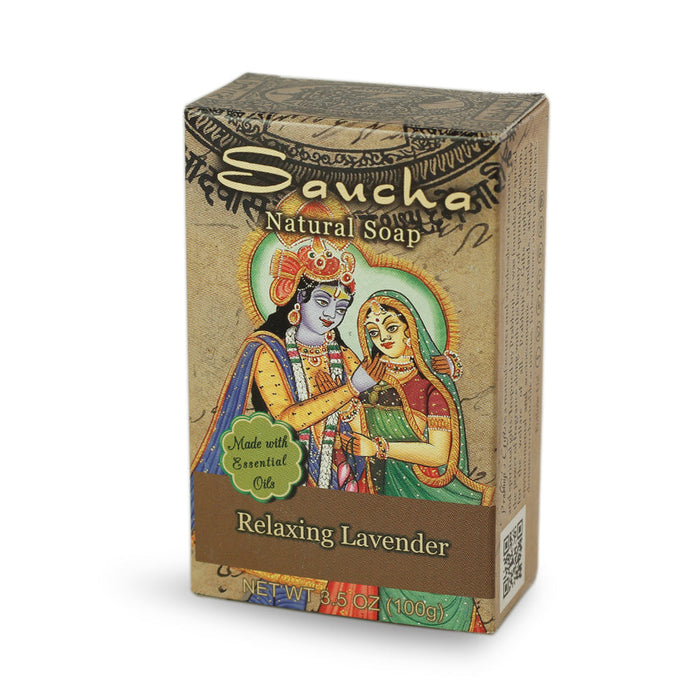 Soap Bar Saucha - Natural Relaxing Lavender - 3.5 oz (100g)