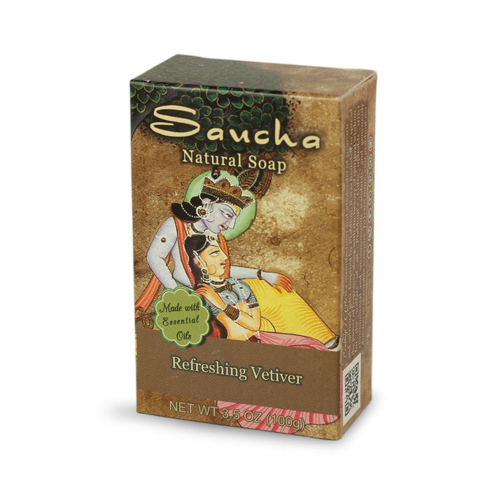 Soap Bar Saucha - Natural Refreshing Vetiver - 3.5 oz (100g)