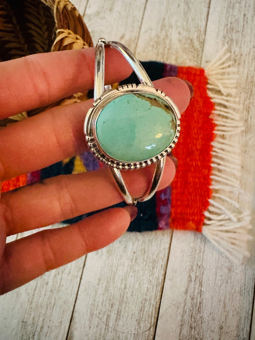 Navajo Sterling Silver & Turquoise Cuff Bracelet