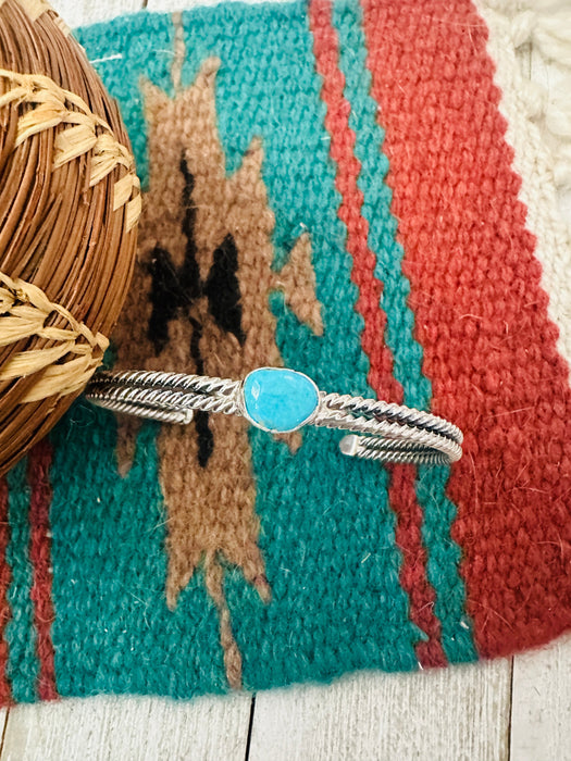 Navajo Turquoise & Sterling Silver Cuff Bracelet