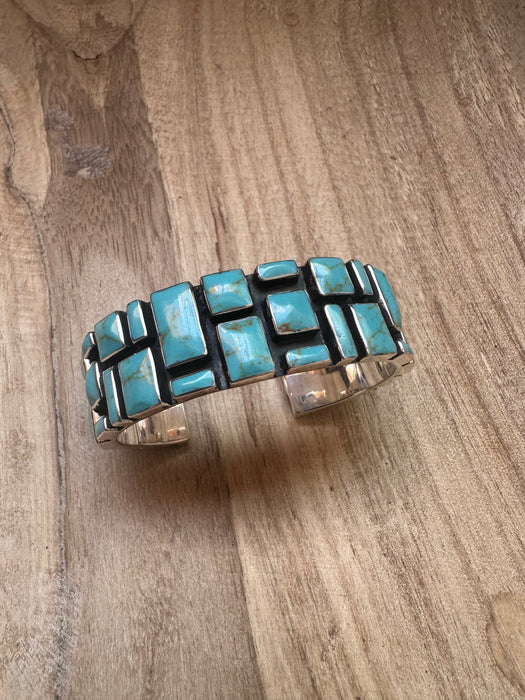 Handmade Turquoise & Sterling Silver Cuff Bracelet