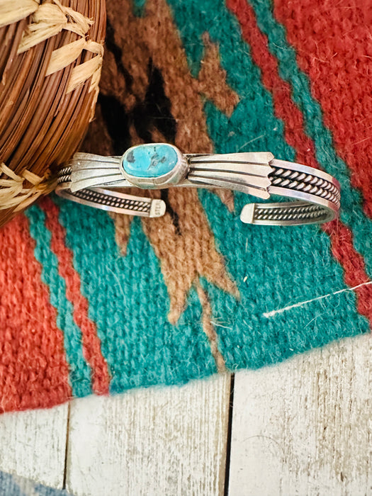 Navajo Sterling Silver & Turquoise Cuff Bracelet