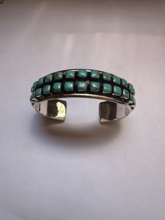 Handmade Turquoise & Sterling Silver Cuff Bracelet