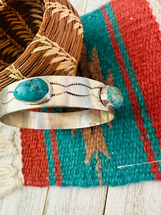 Navajo Turquoise & Sterling Silver Bangle Bracelet