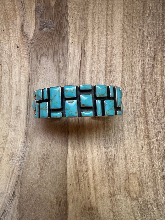 Handmade Turquoise & Sterling Silver Cuff Bracelet