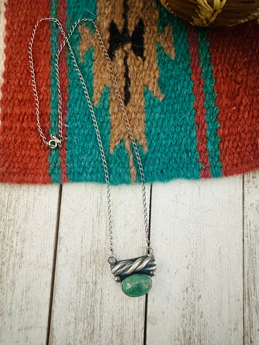 Navajo Sterling Silver & Royston Turquoise Necklace