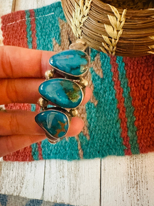 Navajo Turquoise & Sterling Silver Cuff Bracelet