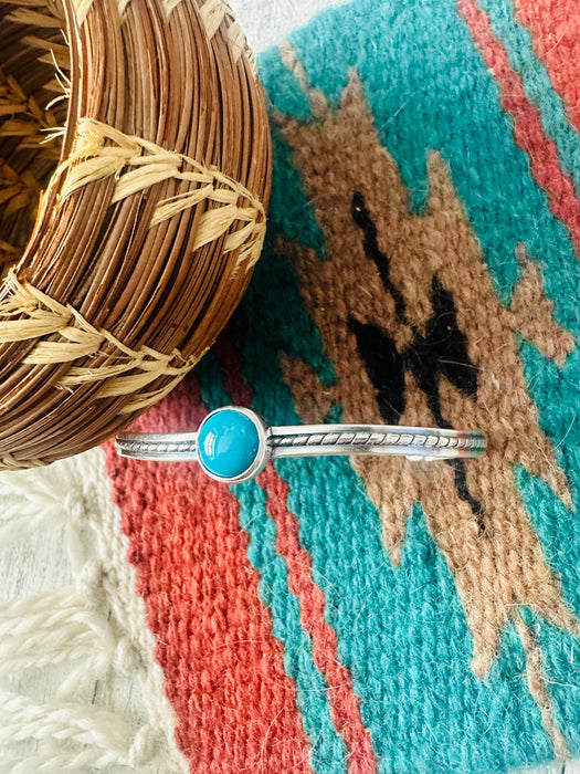 Navajo Sterling Silver & Turquoise Cuff Bracelet