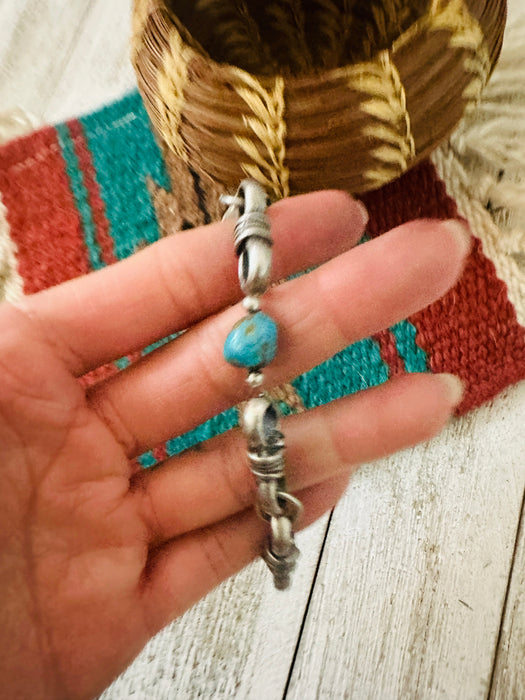 Navajo Turquoise & Sterling Silver Chain Bracelet