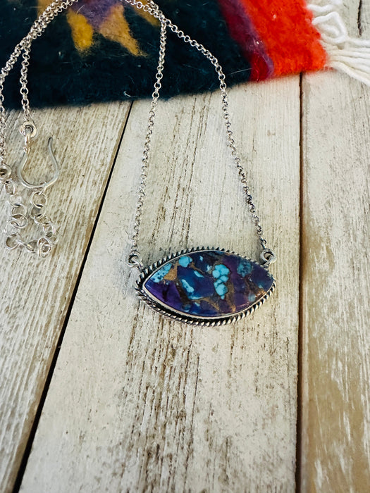 Handmade Sterling Silver & Purple Dream Mojave Necklace