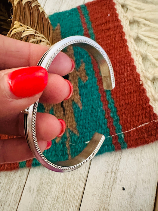 Navajo Sterling Silver & Turquoise Cuff Bracelet