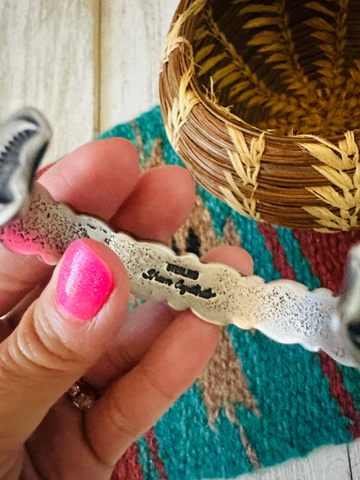 Navajo Multi Stone & Sterling Silver Cuff Bracelet