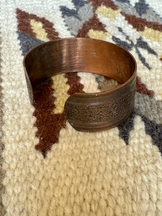 Vintage Handmade Copper Cuff Bracelet