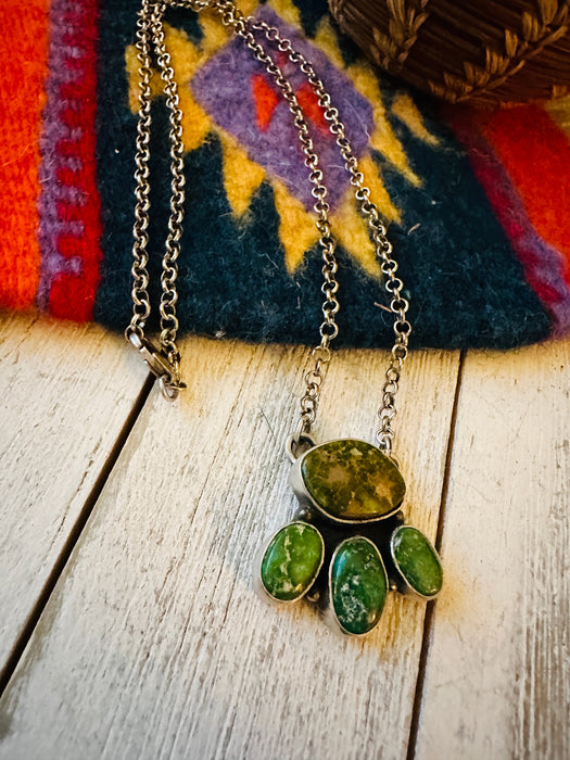 Navajo Sterling Silver & Royston Turquoise Necklace